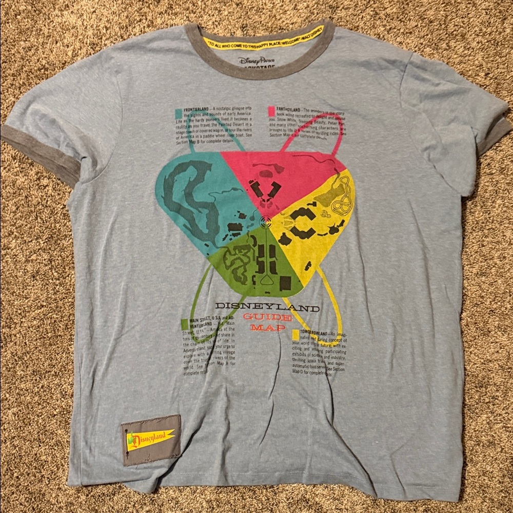 Disney Parks Backstage Guide Map Graphic T-Shirt
